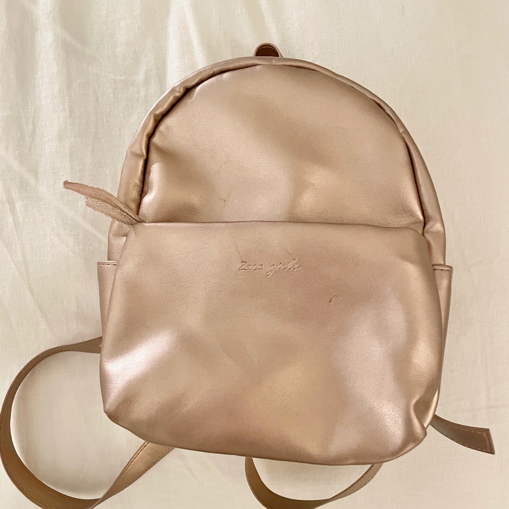 Zara Girls Golden Backpack